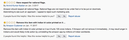 amazon indian flag reviews