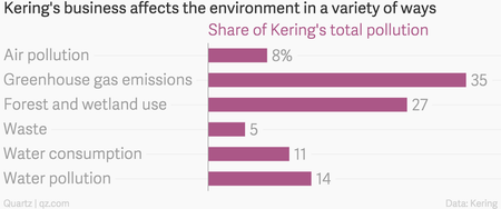 Share of Kering&#039;s total pollution