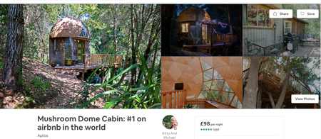 The most popular Airbnb in the world is a California mushroom dome — Quartz