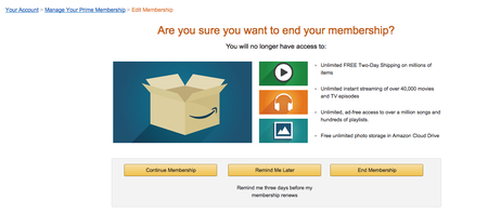 Amazon Prime Instant Video cancel