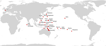 New Guinea flatworm map
