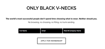 black vclub startup will sell only black vnecks