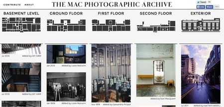 screenshot of the Mac Photographic Archives website