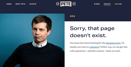 Pete Buttigieg 404