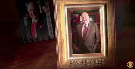 Roger Ailes pictured in the 2017 Emmy awards &quot;in memoriam&quot; segment.