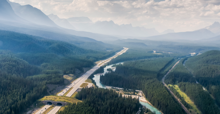 Wildlife overpass, Banff, Canada, Transcanada Highway