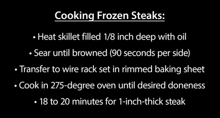 cooking frozen steaks without thawing, recipe, instructions
