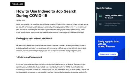 Indeed.com offers insights on how to find jobs using its portal.