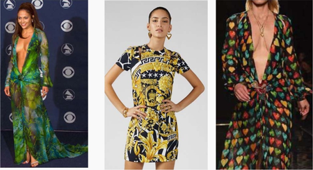 Three Versace designs as pictured in its lawsuit