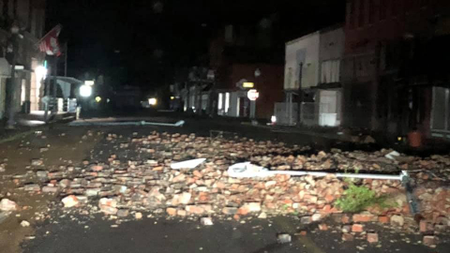 damage in Helena, Arkansas