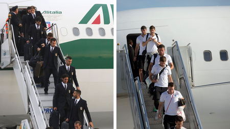 england and italy world cup teams arrive in brazil