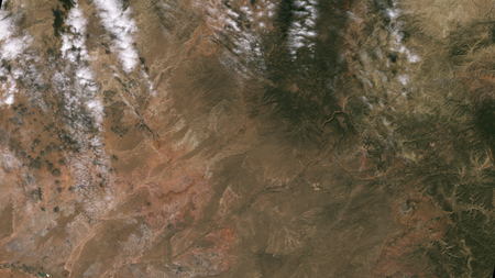 Photo take on Oct. 31 by Landsat 9 shows the the largely green-brown land of the Navajo Nation