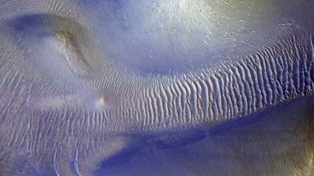 The surface of Mars, captured by the HiRISE camera.