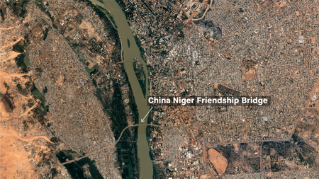 China Niger Friendship Bridge, image taken on Oct. 25, 2017