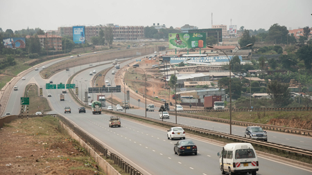 Thika Superhighway, built by Chinese contractors, in Nairobi.