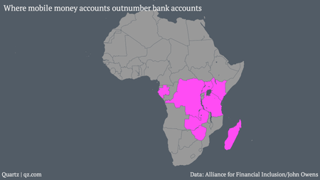 Where mobile money accounts outnumber bank accounts