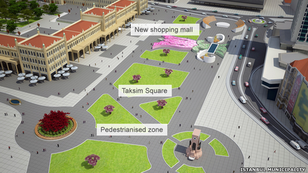 Taksim square plans mall project turkey