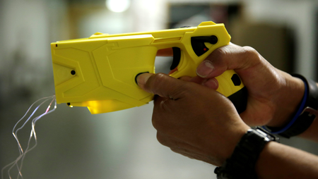 Photo of a yellow taser gun