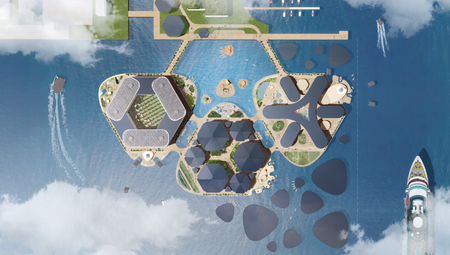 View of the floating islands from above