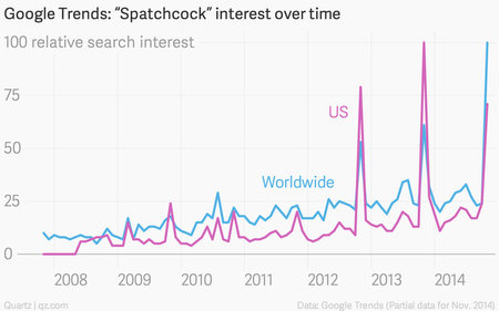 Spatchcock chart Google Trends
