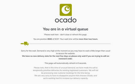 The virtual queue on Ocado.com