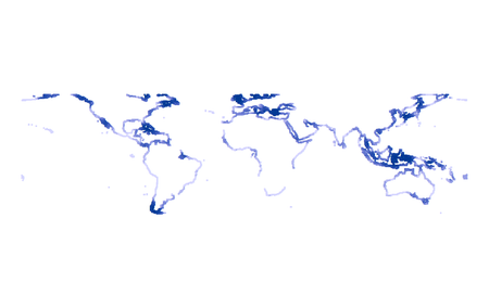Coastal connectivity around the world