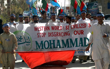Protest against Prophet Muhammad cartoons
