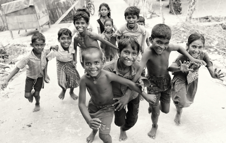 India, Kids Having Fun by Dietmar Temps