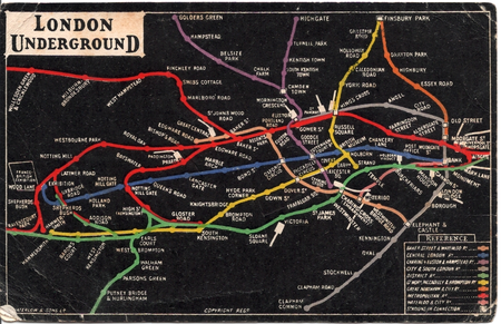 Other 1908 London tube map