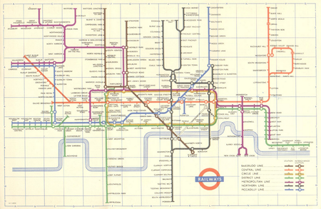 1956 London tube map