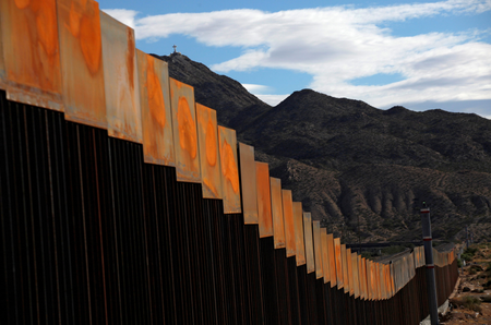 A general view shows a newly built section of the U.S.-Mexico border wall at Sunland Park, U.S. opposite the Mexican border city of Ciudad Juarez, Mexico, November 9, 2016. Picture taken from the Mexico side of the U.S.-Mexico border.