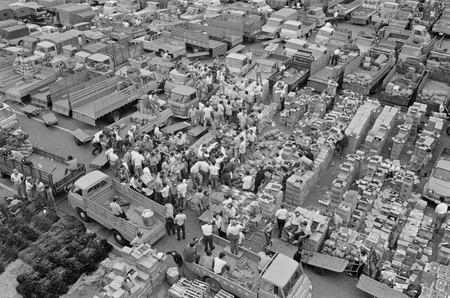 Wholesalers gather at the Tsukiji market in Tokyo, Japan, in this handout photo taken April 1, 1968 and released by Tokyo Metropolitan Government Office. Mandatory Credit Tokyo Metropolitan Government/Handout via REUTERS SEARCH &quot;TSUKIJI CLOSES&quot; FOR THIS STORY. SEARCH &quot;WIDER IMAGE&quot; FOR ALL STORIES. ATTENTION EDITORS - THIS IMAGE WAS PROVIDED BY A THIRD PARTY. MANDATORY CREDIT. NO SALES. NO ARCHIVES. - RC12A6726D00