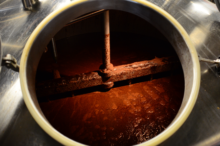 Inside brewing vat