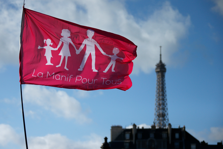 La Manif Pour Tous rally against the French same-sex marriage law in Paris