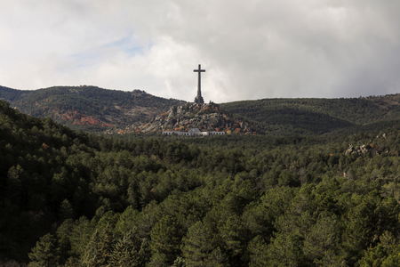 General view of the Valle de los Caidos (Valley of the Fallen), the mausoleum holding the remains of former Spanish dictator Francisco Franco, on the 43rd anniversary of his death in San Lorenzo de El Escorial, outside Madrid, Spain, November 20, 2018.