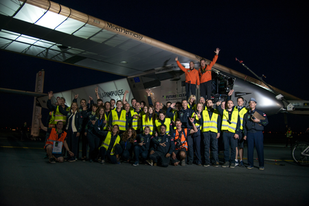 Solar Impulse 2, A Massive Solar-powered Plane, Just Landed Overnight 