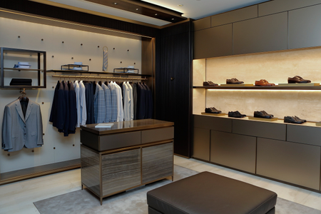 Inside the new Brioni Store on May 21, 2014 in Frankfurt am Main, Germany.