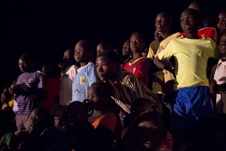 Refugees watch the 2016 Olympics at Kakuma Refugee camp