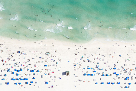 Aerial photo of a Miami beach