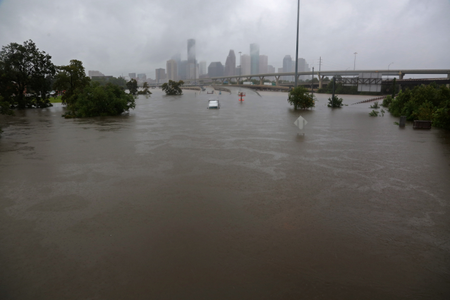 The aftermath of Hurricane Harvey in Houston, Texas