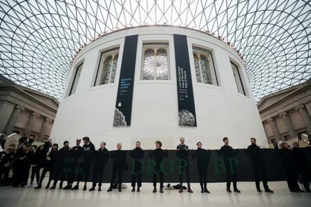 Activists protest BP at the British Museum
