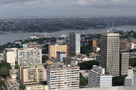 The Plateau district, Abidjan&#039;s business center.