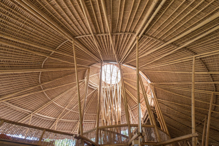 Bamboo architecture at the Green School in Bali