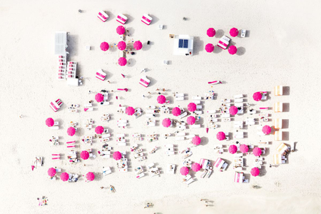 Aerial photo of a beach in Miami