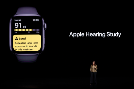 Sumbul Desai onstage at an Apple event