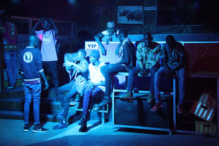 A group of young men at Club Signature in Juba.