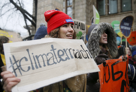 Climate protesters in Kiev.