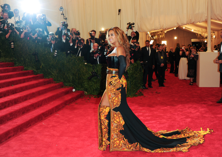 Singer Beyonce Knowles attends The Metropolitan Museum of Art Costume Institute gala benefit, &quot;Punk: Chaos to Couture&quot;, on Monday, May 6, 2013 in New York. (Photo by Evan Agostini/Invision/AP)