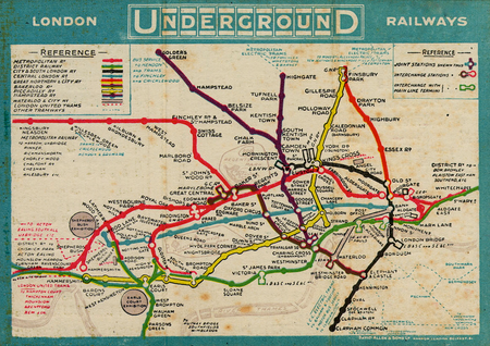 1910 London tube map