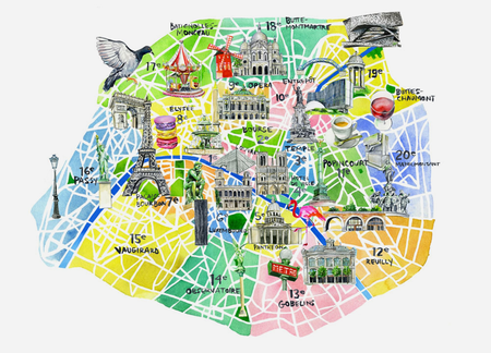 An illustration of central Paris